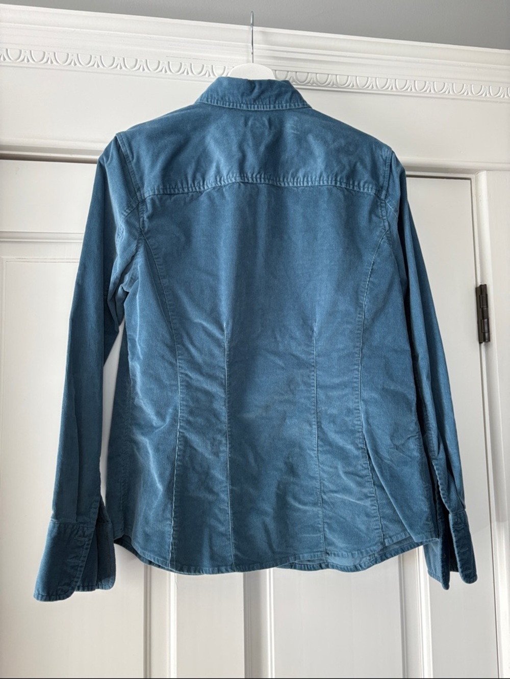 Vintage Eddie Bauer Light Blue Corduroy Button-Down Shirt Medium - Picture 4 of 4